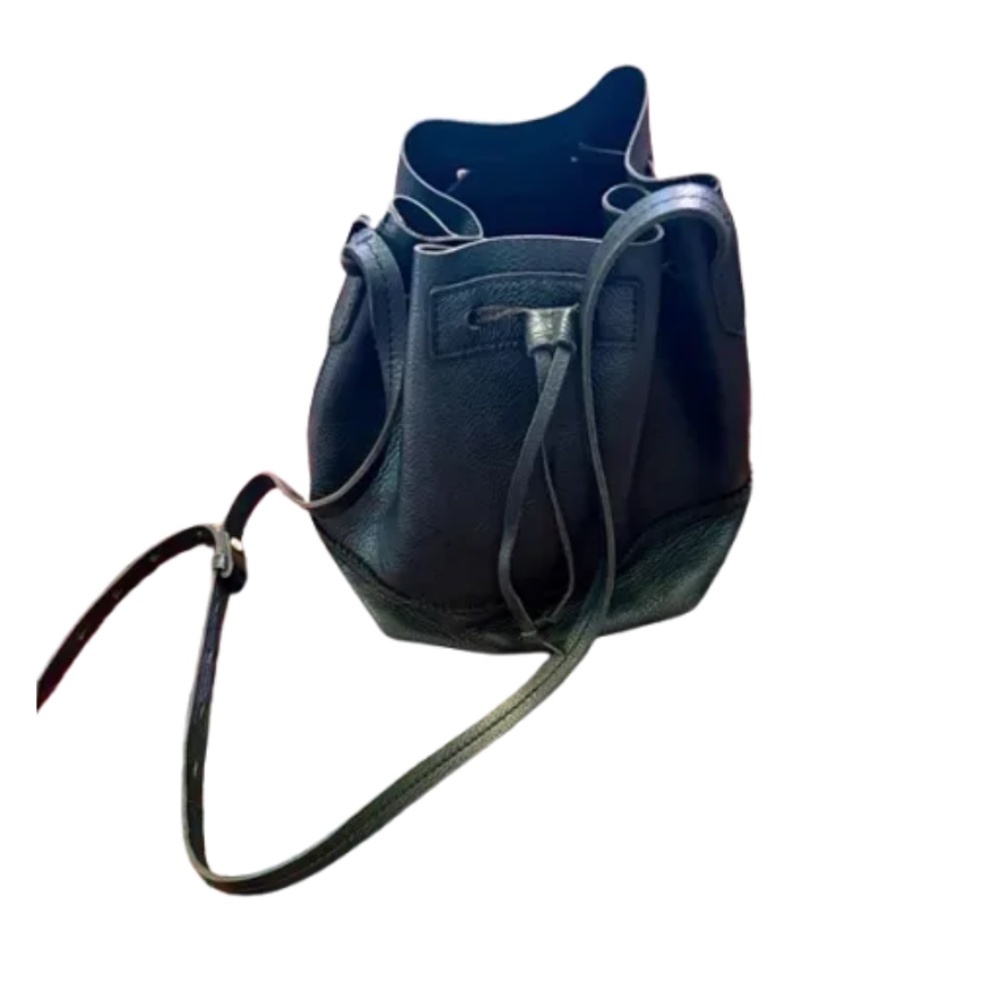 J.Crew Black Leather Bucket Purse